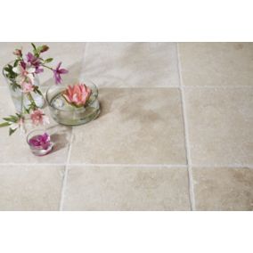 Dalle travertin spéciale extérieur 61 x 30,5 x 2 cm pierre naturelle