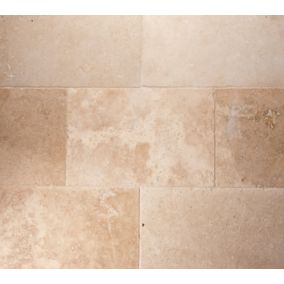 Dalle travertin spéciale extérieure 61 x 40,6 cm, ép.20 mm pierre naturelle