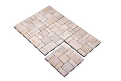 Dalles clipsables rectangulaires travertin 30 x 30 cm Produx 4 pièces