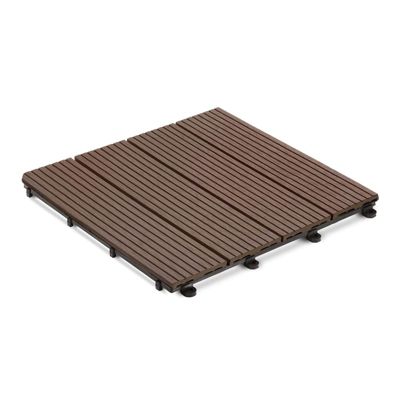 Dalles de Terrasse Lot de 11 pièces, Royal Marron foncé  30 x 30 cm - 1 m²