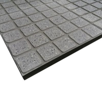 Dalles préfabriquées imitation béton L.50 x l.50 x ep.4 cm gris anthracite