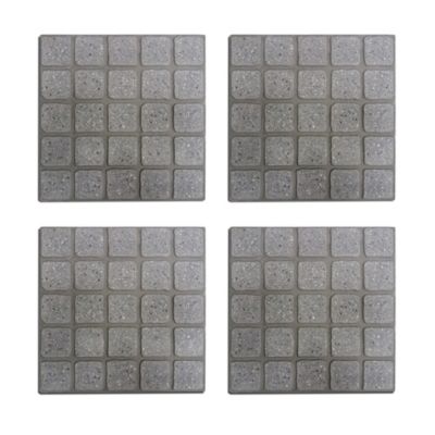Dalles préfabriquées imitation béton L.50 x l.50 x ep.4 cm gris anthracite
