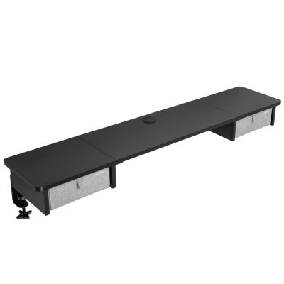 DD2 BK Meuble 120 cm avec 2 tiroirs pour bureau assis debout Compatible avec plateaux TT120 TT140 TT160 Duronic