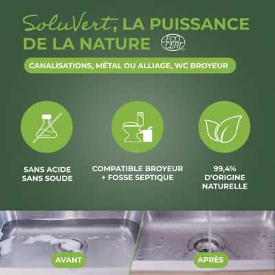 Déboucheur 3 en 1 aux enzymes SoluVert Starwax 1L