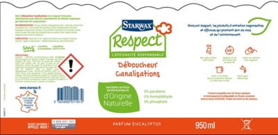 Deboucheur canalisations Starwax Respect Eucalyptus 950ml