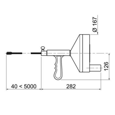 Déboucheur de canalisation manuel noir 5m SP9910 Wirquin
