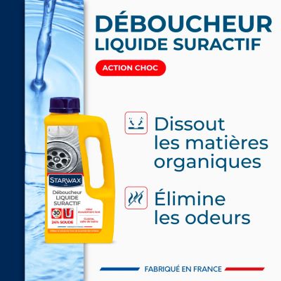 Déboucheur liquide de soude suractif Starwax 1L