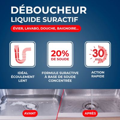 Déboucheur liquide de soude suractif Starwax 1L