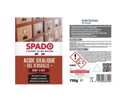 Décapant acide oxalique Spado sel d'oseille 750g