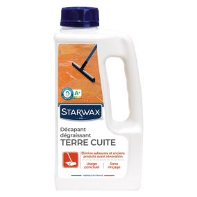 Décapant avant protection tomettes et terres cuites Starwax 1L