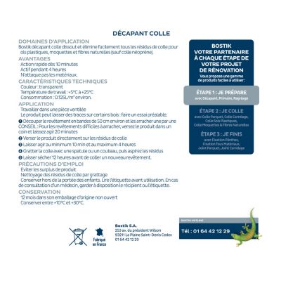 Décapant Bostik Décapant Colle 5 L sols PVC et moquette