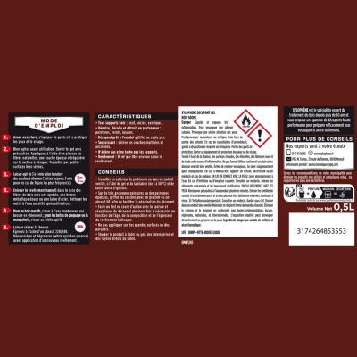 Décapant en gel bois neufs et anciens Xylophene 0,5 L