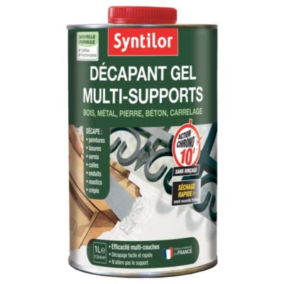 Décapant gel bois, métal, pierre, béton, carrelage 1L Syntilor - action rapide