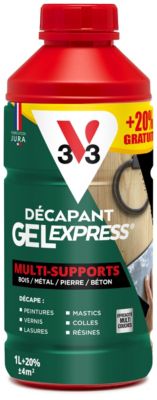 Décapant Gel Express V33 multi supports 1L + 20% gratuit