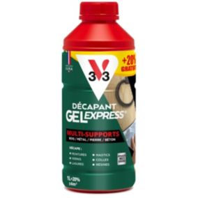 Décapant Gel Express V33 multi supports 1L + 20% gratuit