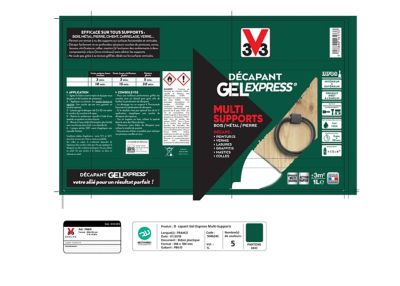 Décapant Gel Express V33 multi supports 1L