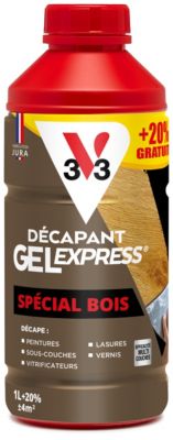 Décapant Gel Express V33 spécial bois 1L + 20% gratuit