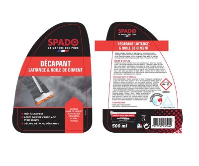 Décapant laitance et voile de ciment Spado professionnel 500ml