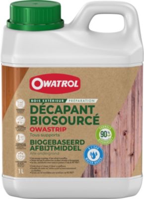 Décapant Owastrip préparation bois extérieur tous supports 1L Owatrol