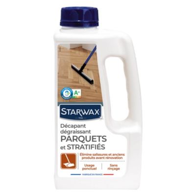 Décapant sans rinçage avant rénovation parquets et sol stratifiés Starwax 1L