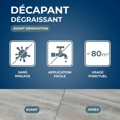 Décapant sans rinçage avant rénovation parquets et sol stratifiés Starwax 1L