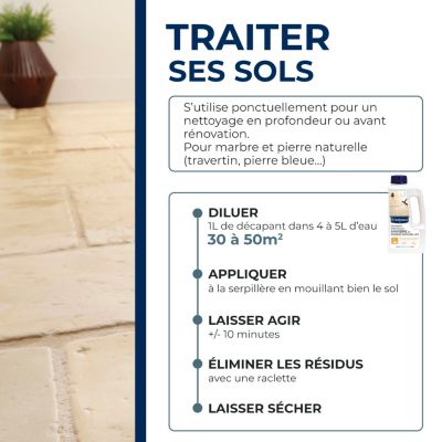 Décapant sans rinçage marbre et pierres naturelles Starwax 1L