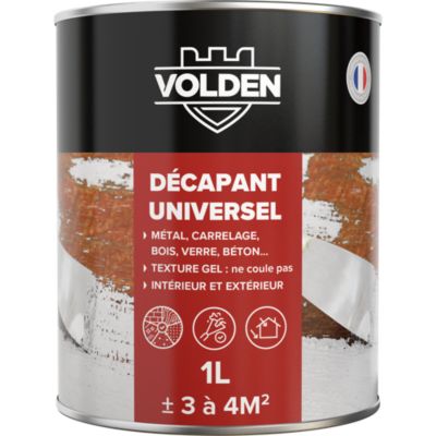 Décapant universel en gel métal, carrelage, bois, verre, béton Volden 1 L