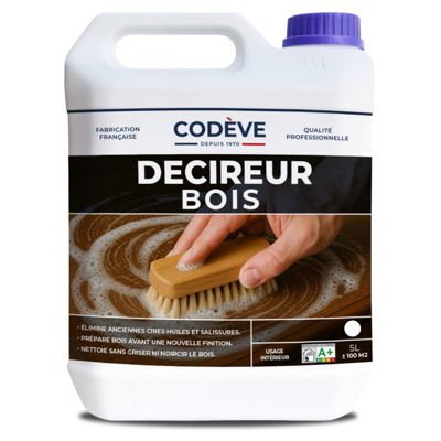 Decireur - 5 L   - Codeve Bois - Pour Le Décapage De La Cire, Huile Ou Graisse Sans Noircir Le Bois.