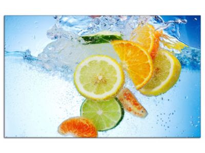 DECLINA, Tableau toile imprimée, déco cuisine, Cadre photo déco Bain de Fruits , 100x60 cm