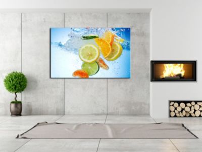DECLINA, Tableau toile imprimée, déco cuisine, Cadre photo déco Bain de Fruits , 100x60 cm
