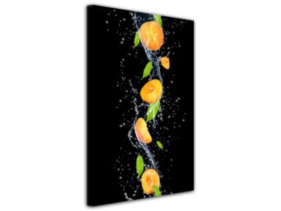 DECLINA, Tableau toile imprimée, déco cuisine, Tableau décoratif Les Abricots , 60x100 cm