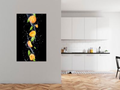 DECLINA, Tableau toile imprimée, déco cuisine, Tableau décoratif Les Abricots , 60x100 cm