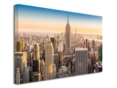 DECLINA, Tableau toile imprimée, Tableau toile photo sunrise to New York, 50x30 cm
