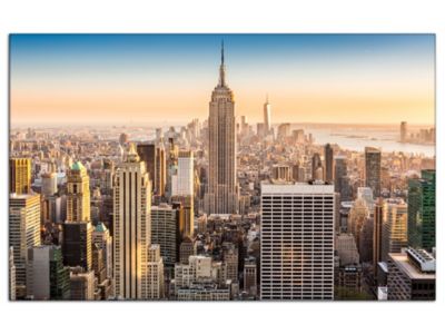 DECLINA, Tableau toile imprimée, Tableau toile photo sunrise to New York, 50x30 cm