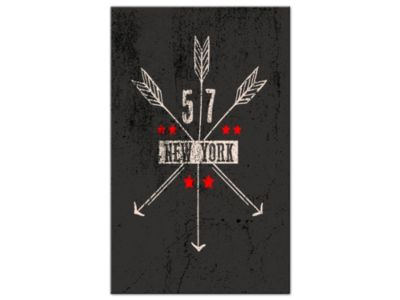 DECLINA, Tableau toile imprimée Vintage, Tableau déco New York Arrows, 30x50 cm