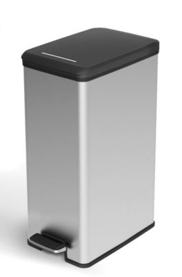 DECO SLIM BIN Poubelle rectangulaire à pédale 40L - Veba