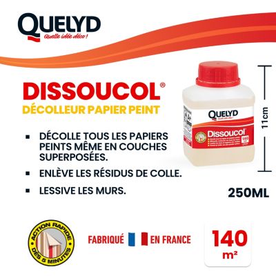 Décolleur de papier peint Dissoucol - surface de couverture 140 m² - contenance 0,25 L - Quelyd 30611831