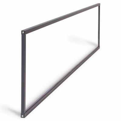 Décor Acrylique Transparent Neva L.179 x H.44 cm avec cadre aluminium anthracite