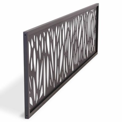 Décor Feuilles Neva L.179 x H.44 cm aluminium anthracite