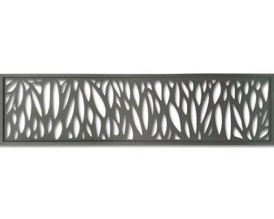 Décor Feuilles Neva L.179 x H.44 cm aluminium taupe