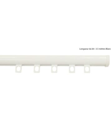 DECORAIL -  Tringle Rail Rideau Discret 3.5 m - Aluminium