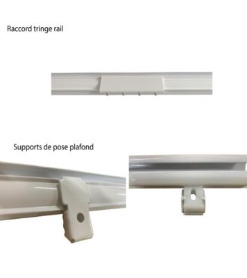 DECORAIL - Tringle Rail Rideau Discret 4.5 m - Aluminium