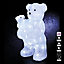 Décoration de noël lumineuse extérieure maman et bébé ours