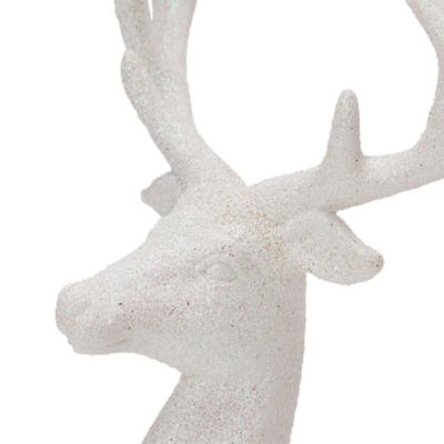 Décoration de noël renne blanc 30 cm