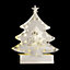 Décoration de Noël sapin métal blanc LED