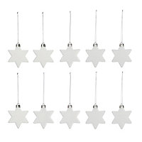 Décoration étoile blanc (10 pièces)