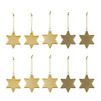 Décoration étoile doré (10 pièces)