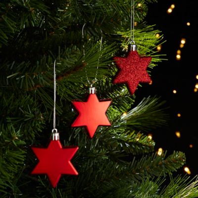 Décoration étoile rouge (10 pièces)