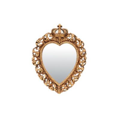 Décoration murale ex-voto couronne dorée H.30cm Emde