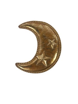 Décoration murale ex-voto lune dorée satinée Emde